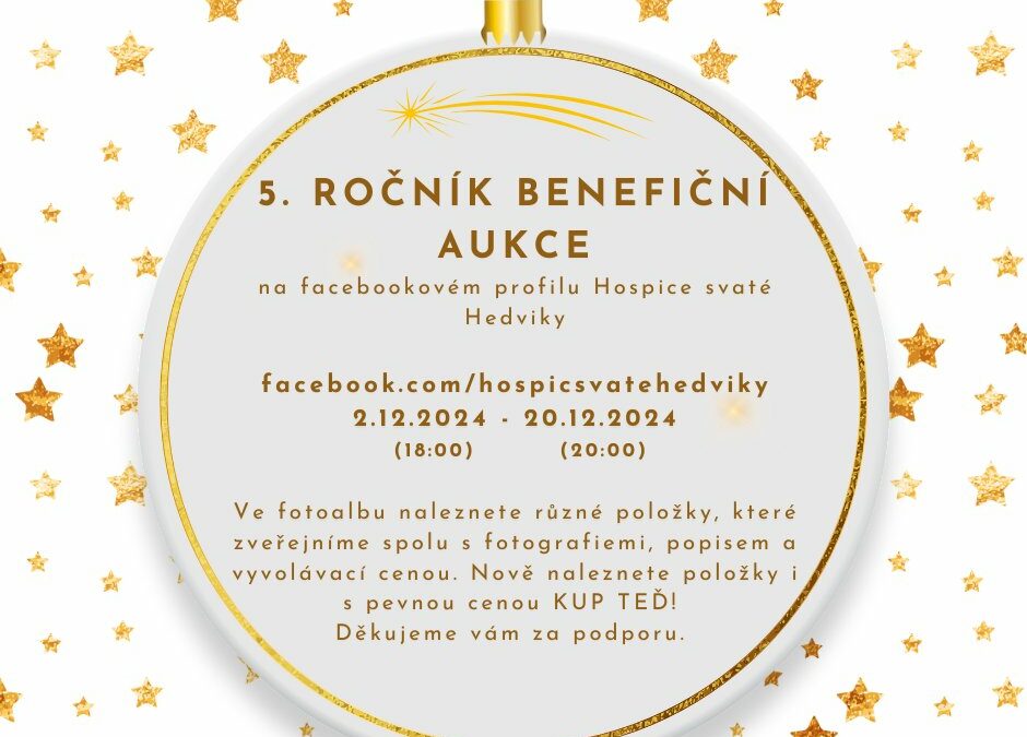 5. ročník Benefiční aukce na FB